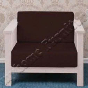 Slatted White : Ghế Sofa Đơn Gỗ Sồi Kèm Nệm